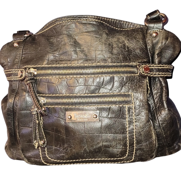 Vintage Women Leather Black Purse By Tignanello/Women Designer Purses/ Women Lea - Picture 3 of 8